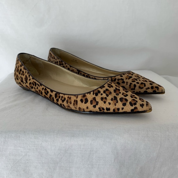 RSVP Shoes - RSVP Leopard Print Pointy Toe Flats 7.5